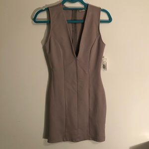 Deep V neck bodycon dress